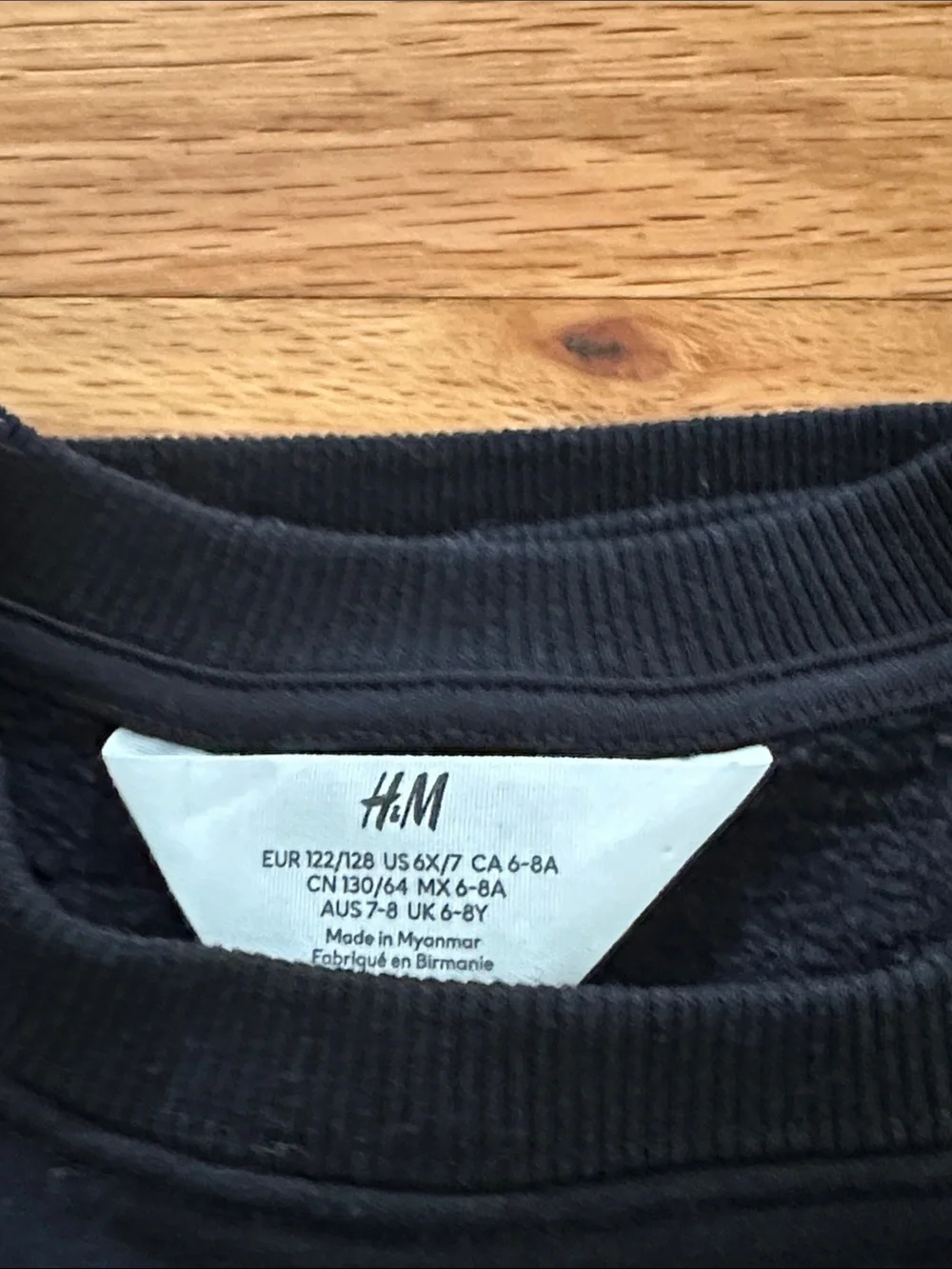 Girls Black Crew Neck Sweatshirt